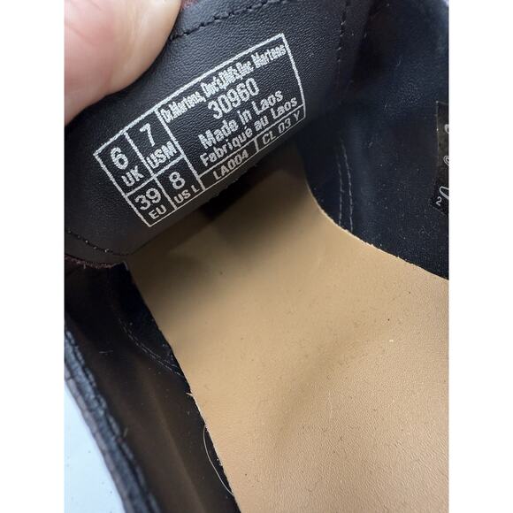 DR. MARTENS 1461 Womens Size 8 Pebble Grain Oxblood Brown Derby  Loafers Shoes - Picture 8 of 11